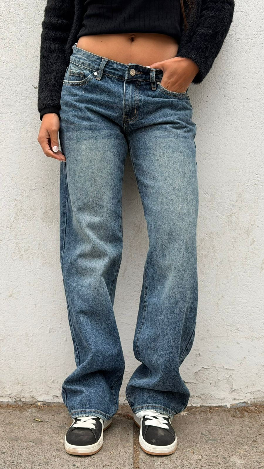 Jeans Wide Leg Tapa Azul 💙