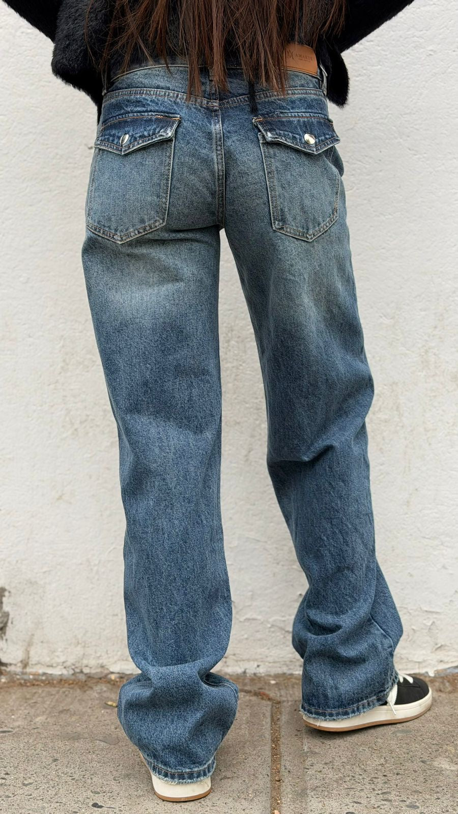 Jeans Wide Leg Tapa Azul 💙