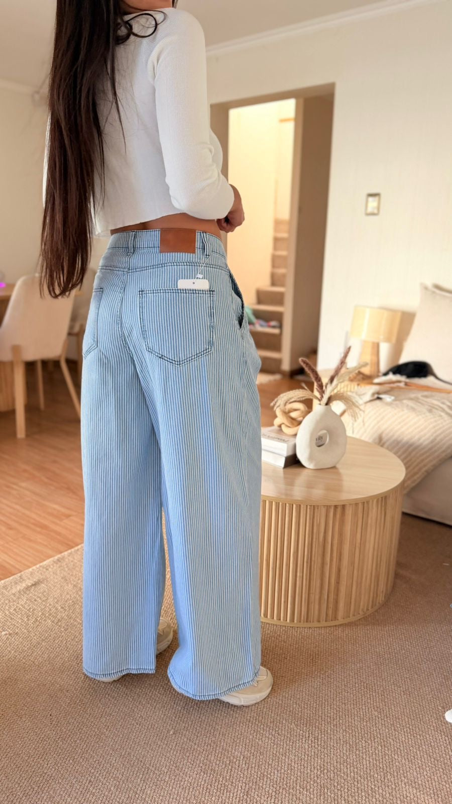Pantalon Wide Leg Rayado