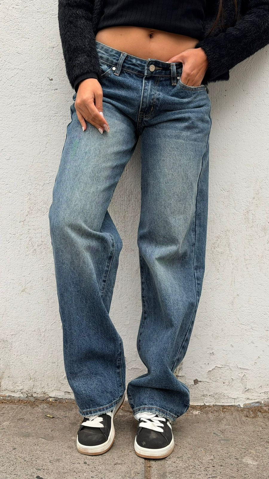 Jeans Wide Leg Tapa Azul 💙