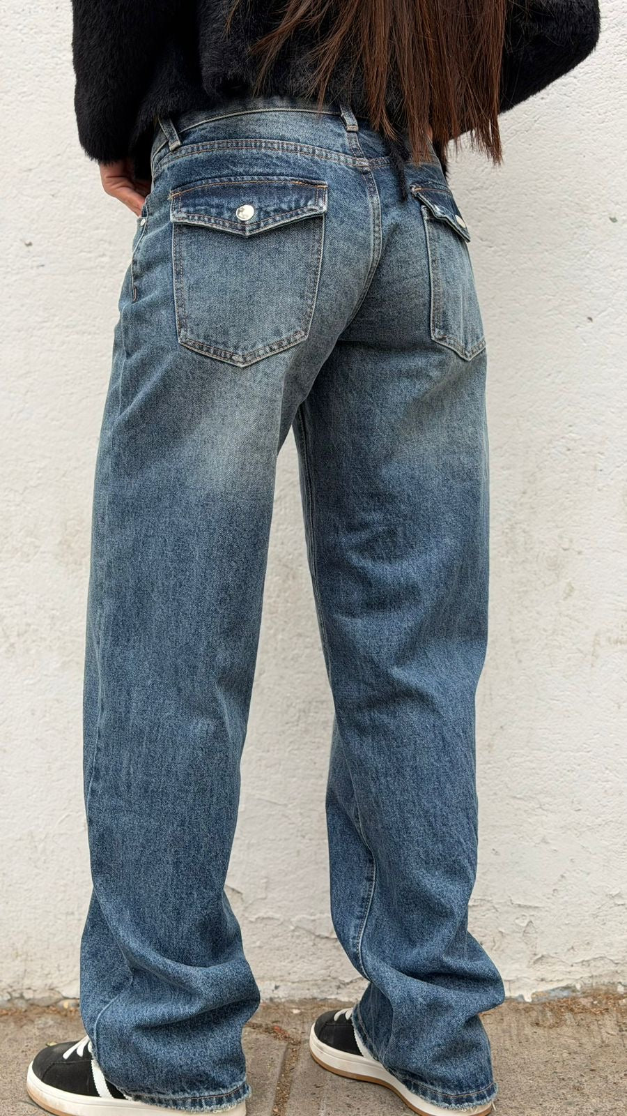 Jeans Wide Leg Tapa Azul 💙