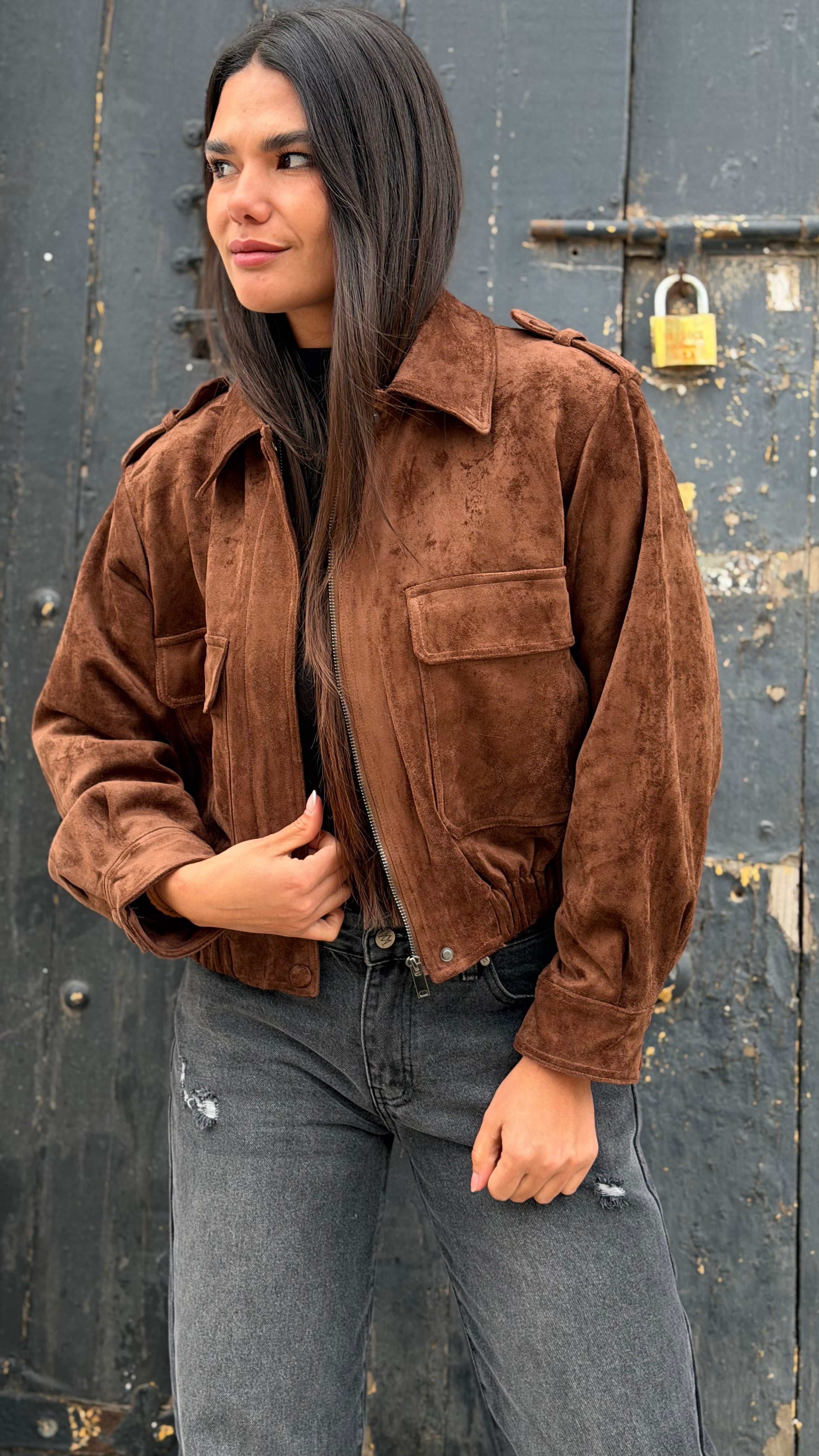 Chaqueta Estilo Gamuza