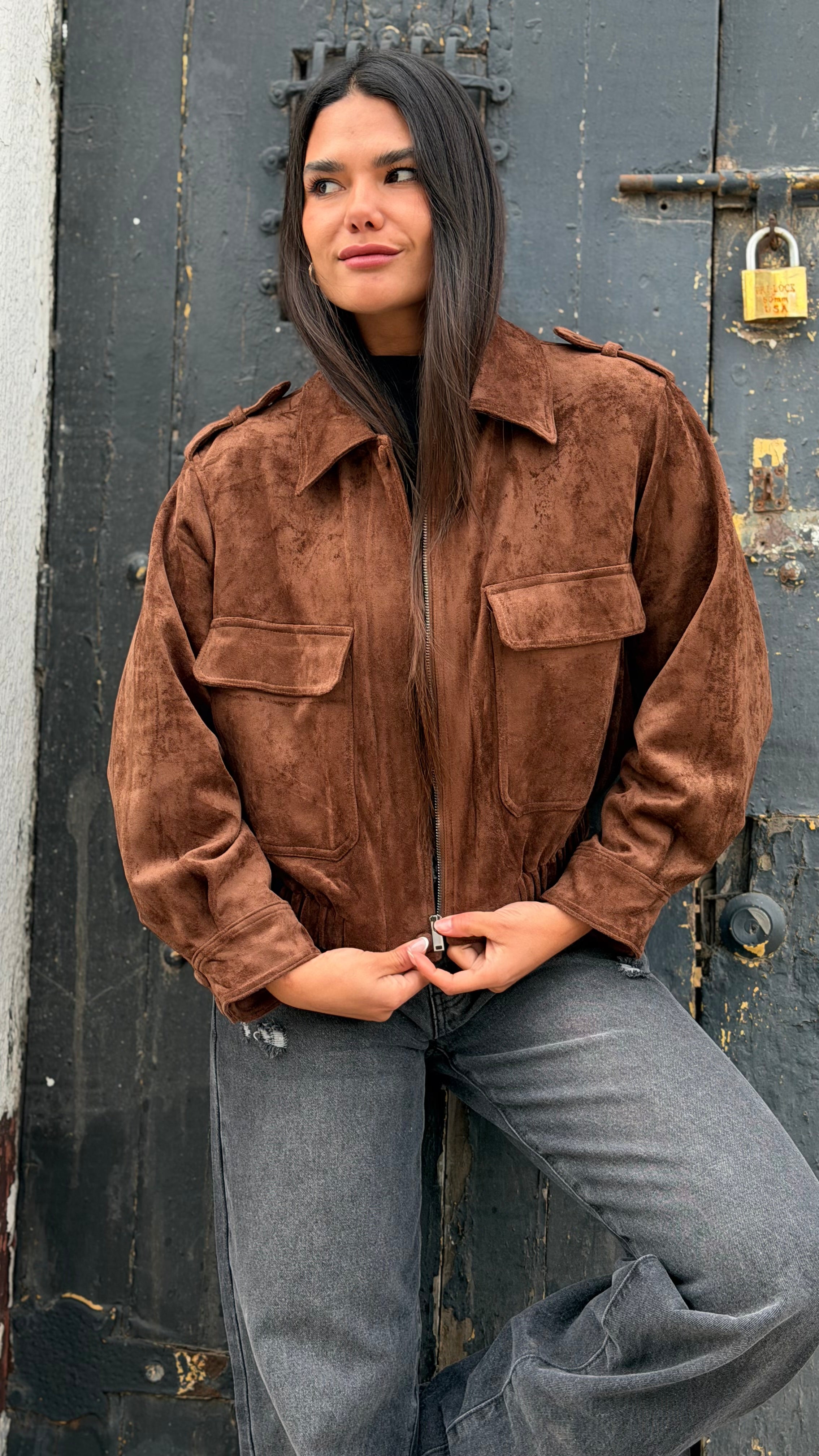 Chaqueta Estilo Gamuza