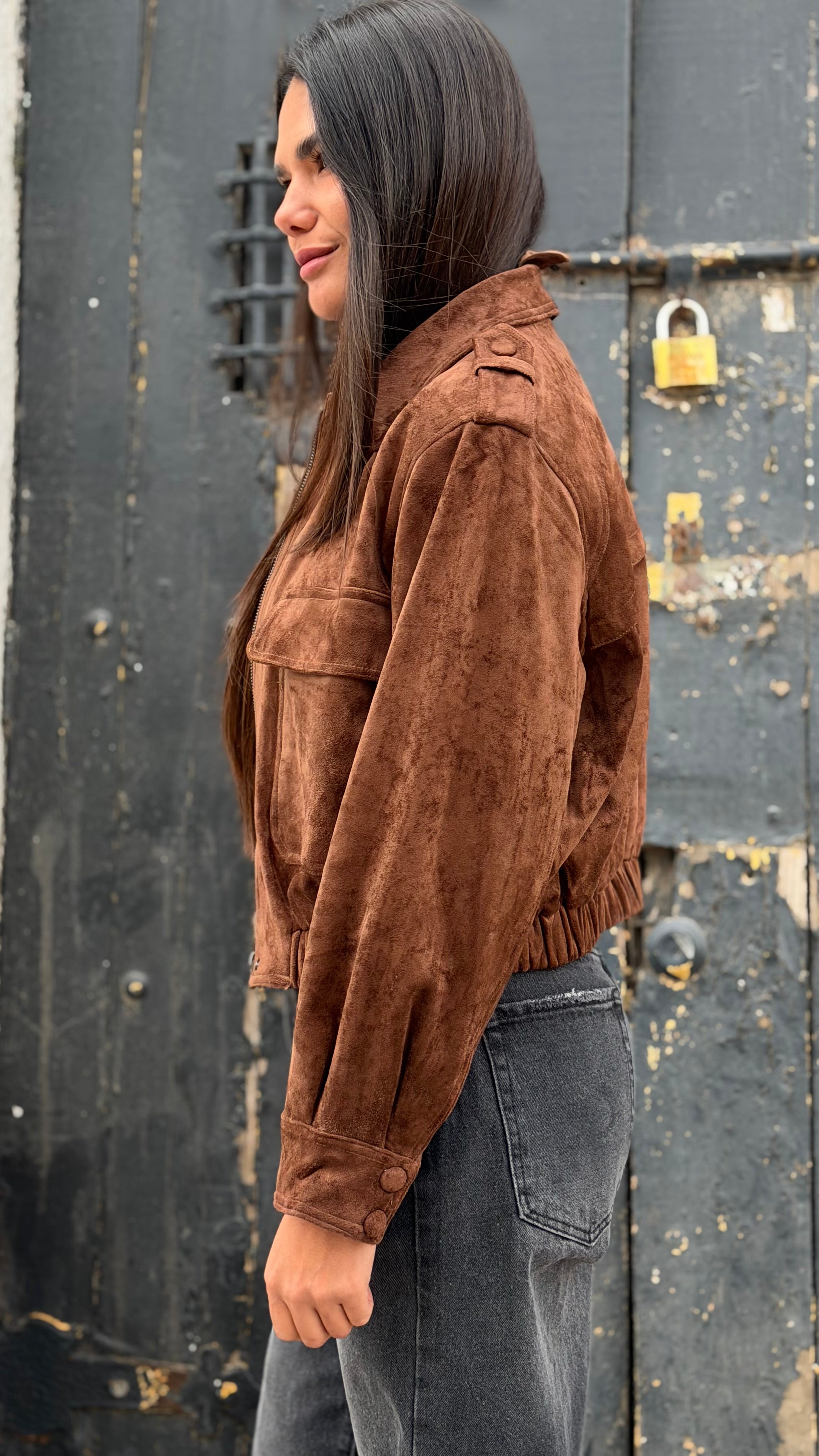 Chaqueta Estilo Gamuza
