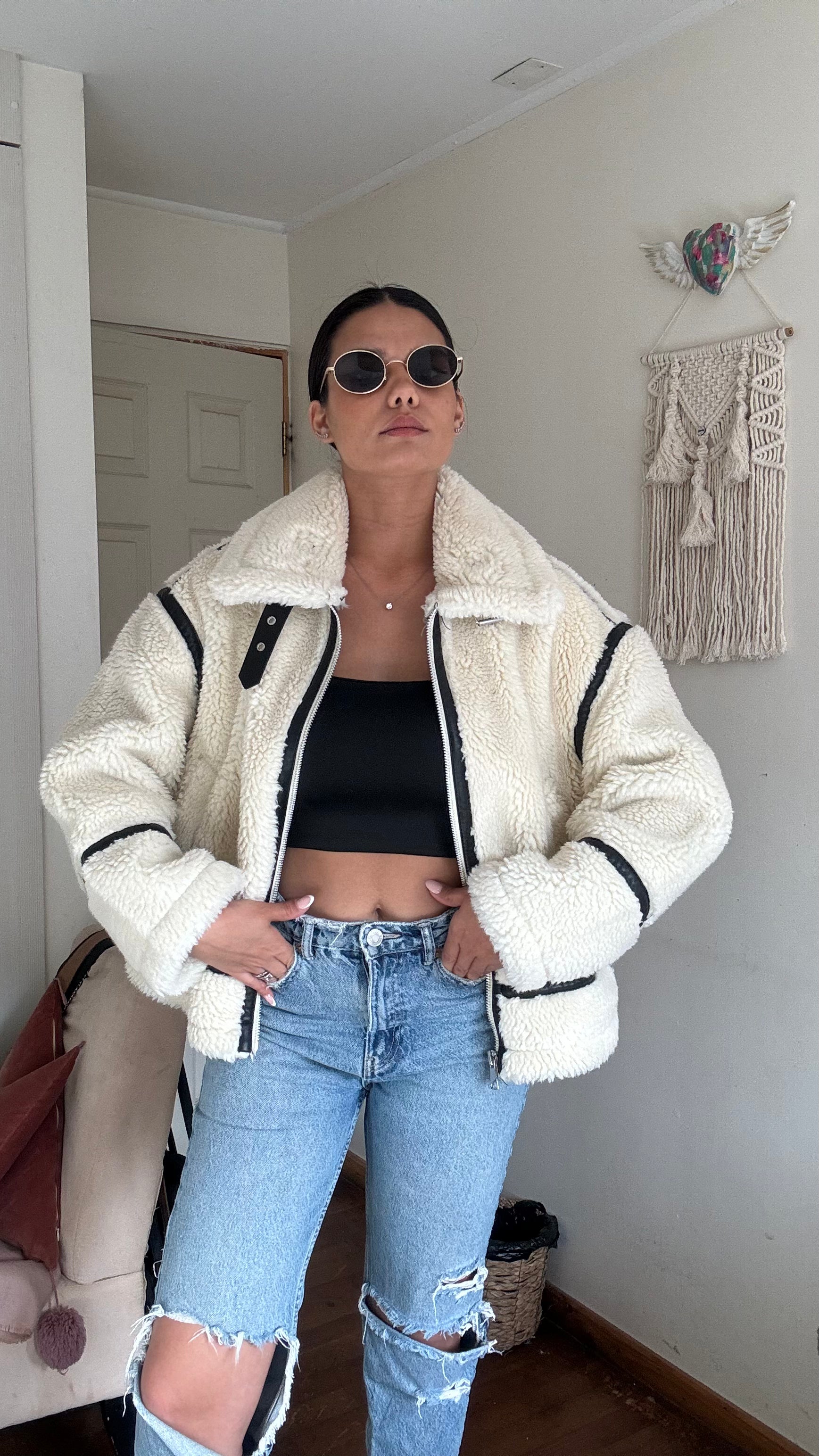 Chaqueta Teddy Aviadora 🤍