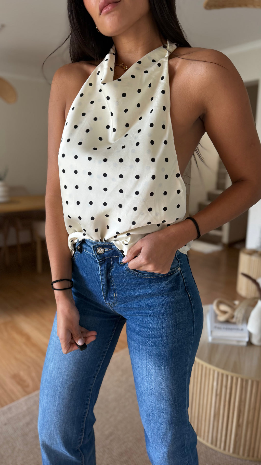 Top Satinado Halter ✨