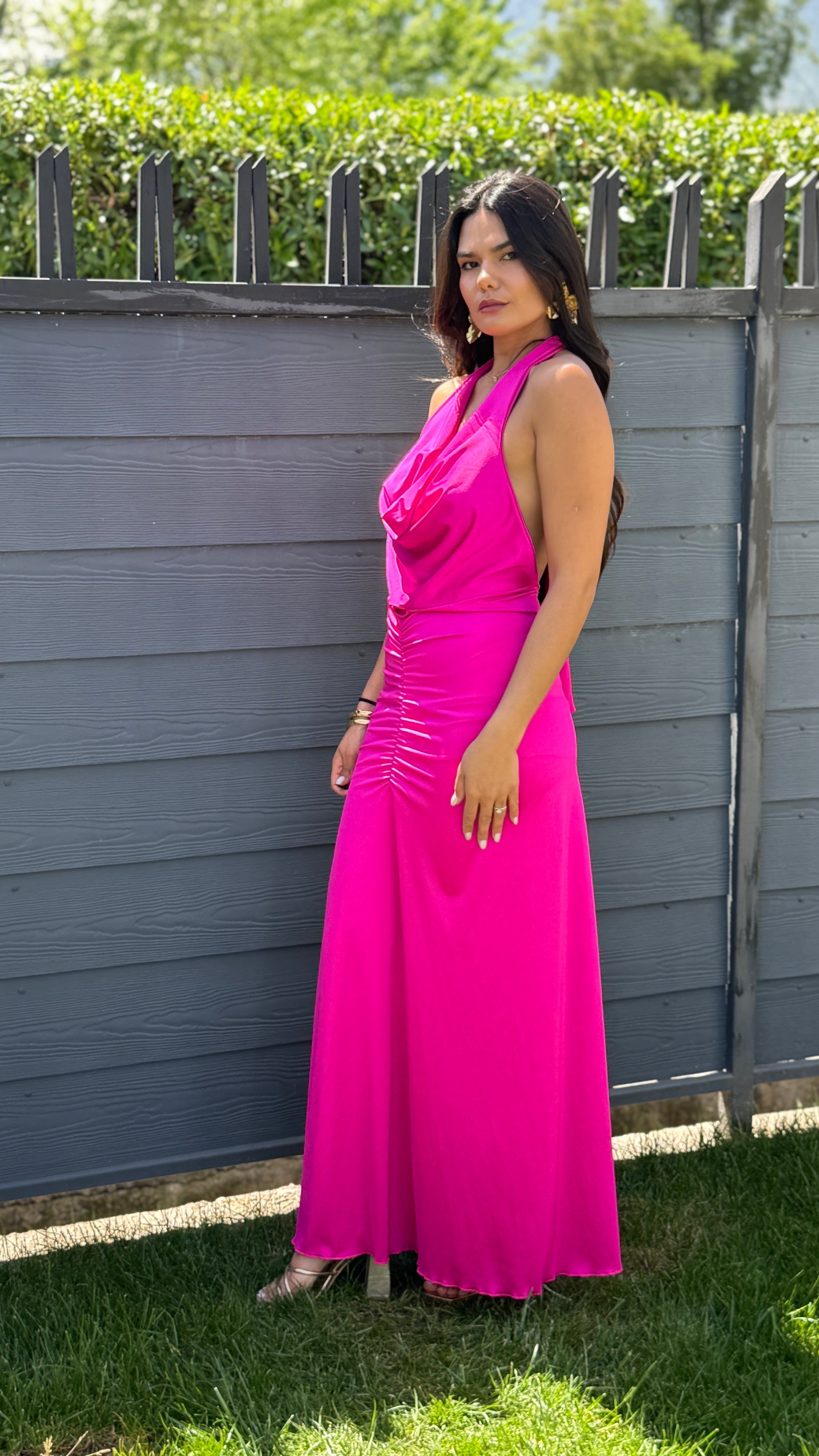 VESTIDO FUCSIA
