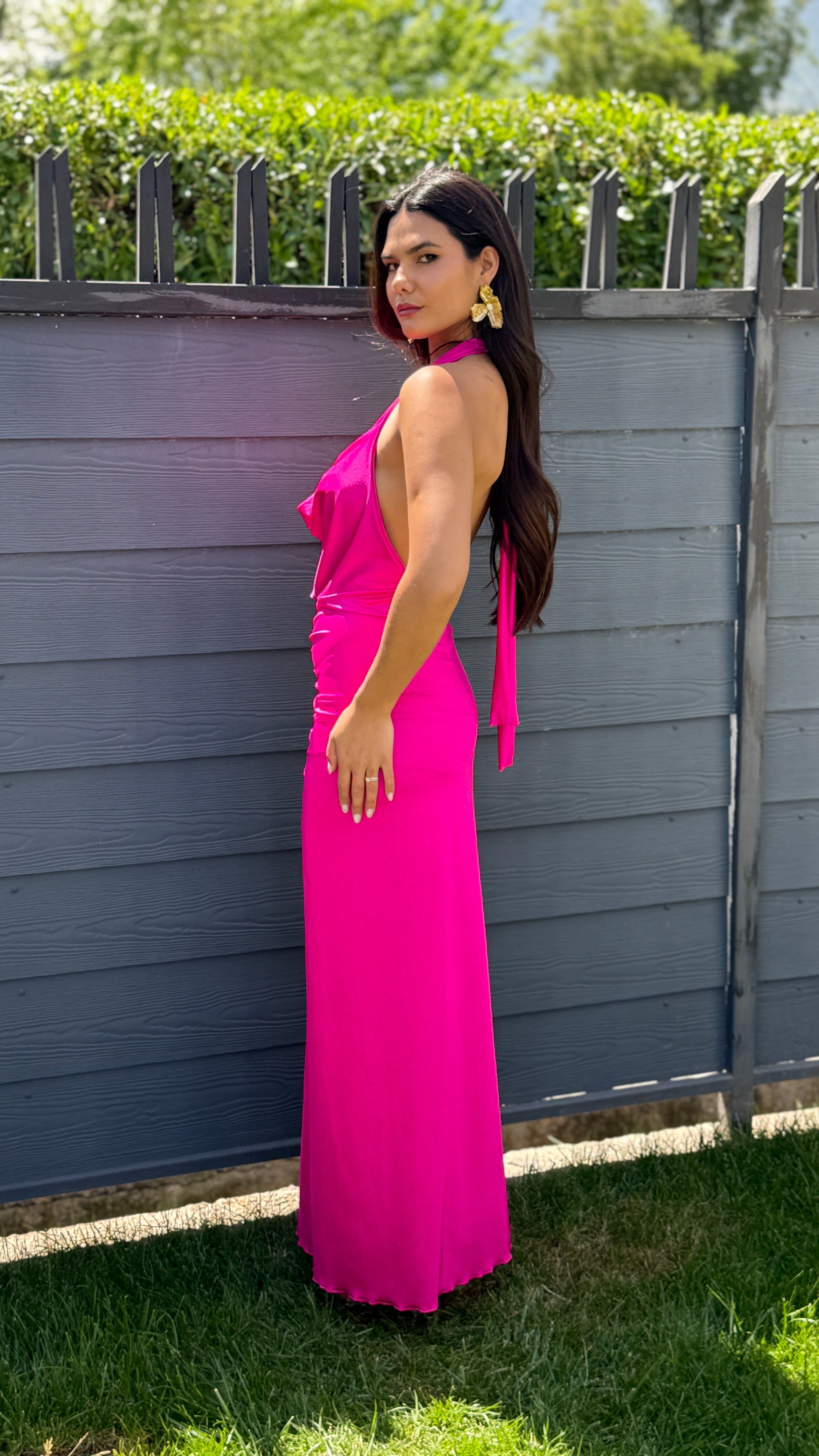 VESTIDO FUCSIA