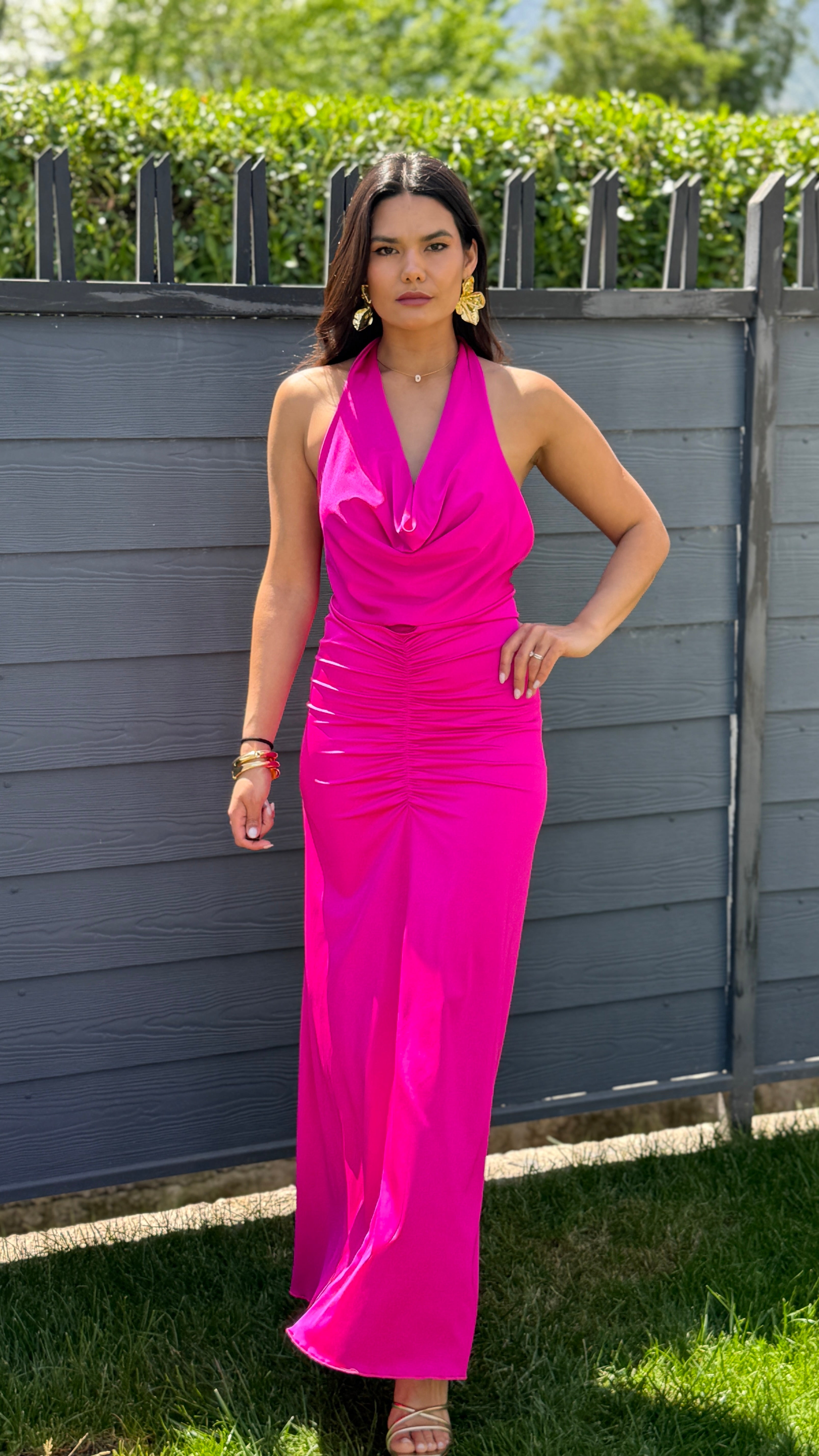 VESTIDO FUCSIA