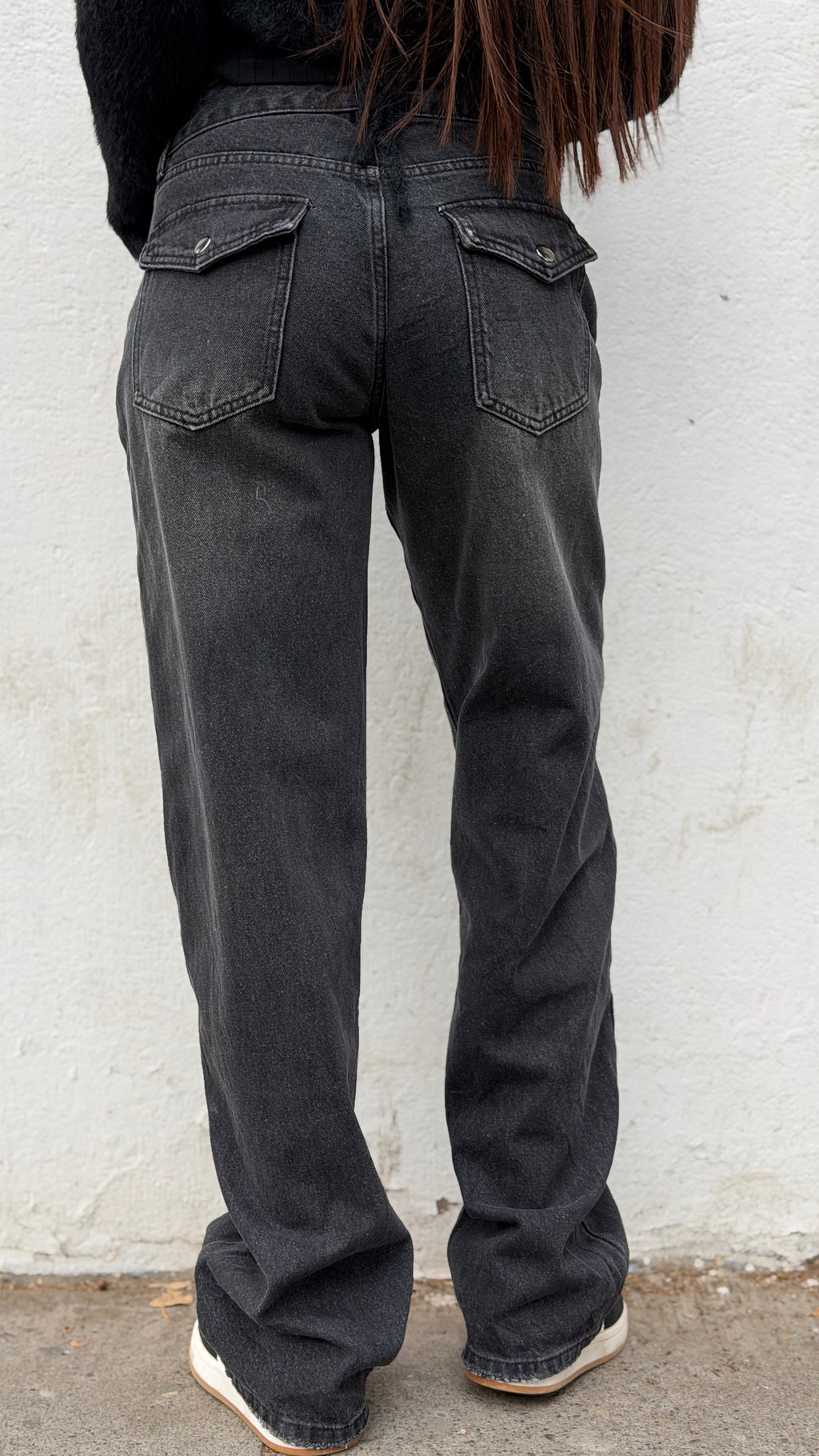 Jeans Wide Leg Tapa Negro 🖤