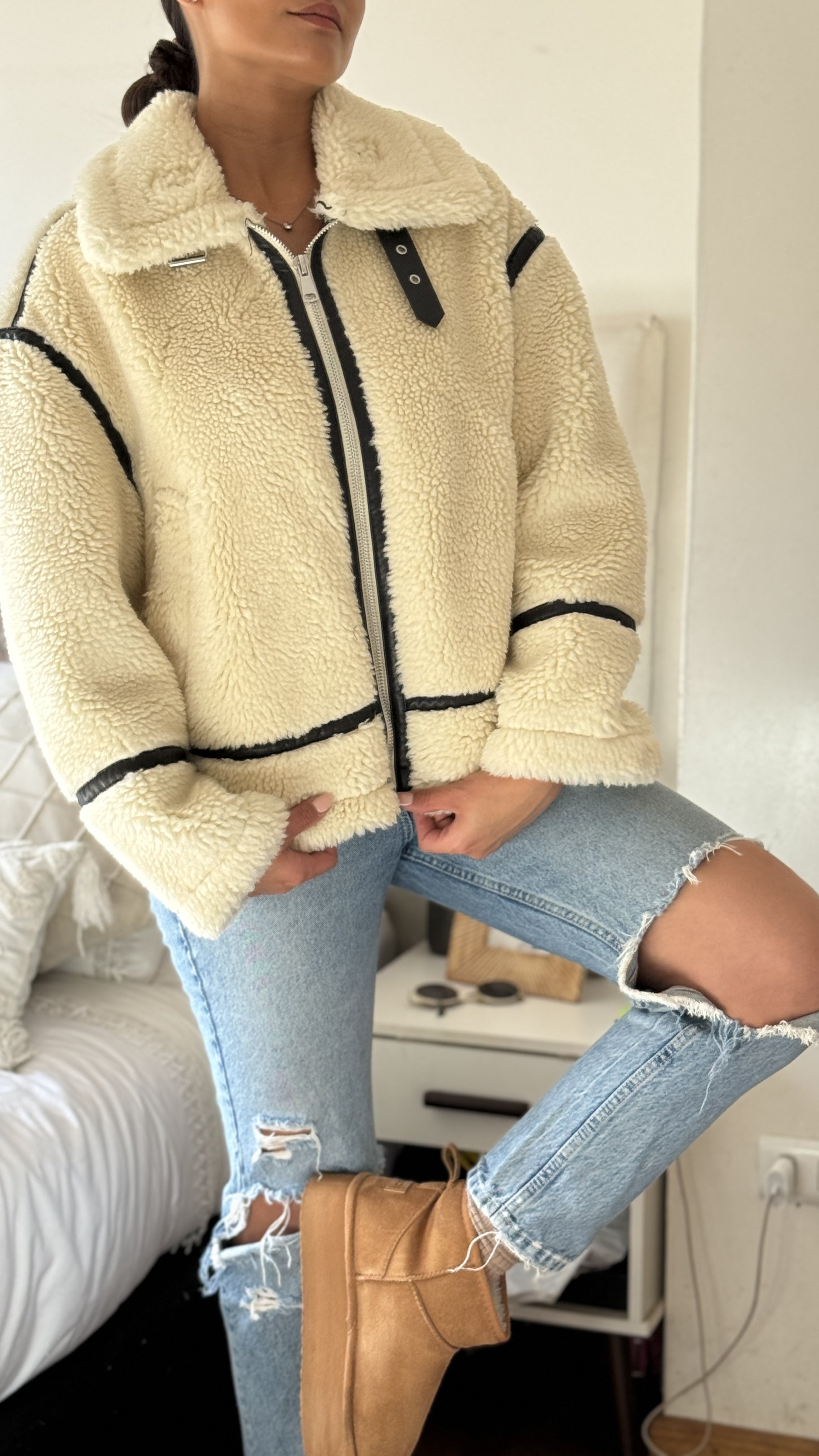 Chaqueta Teddy Aviadora 🤍