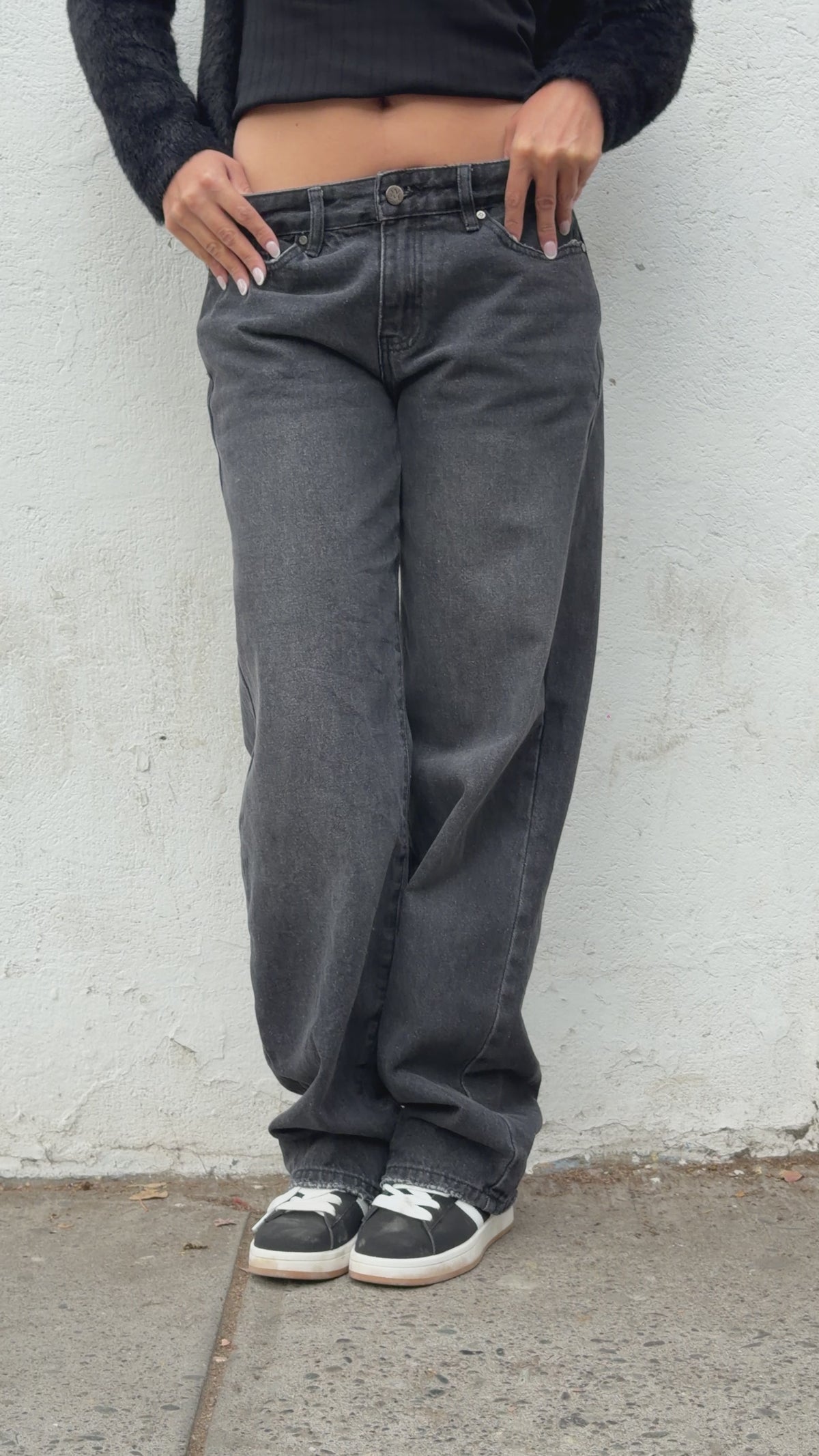 Jeans Wide Leg Tapa Negro 🖤