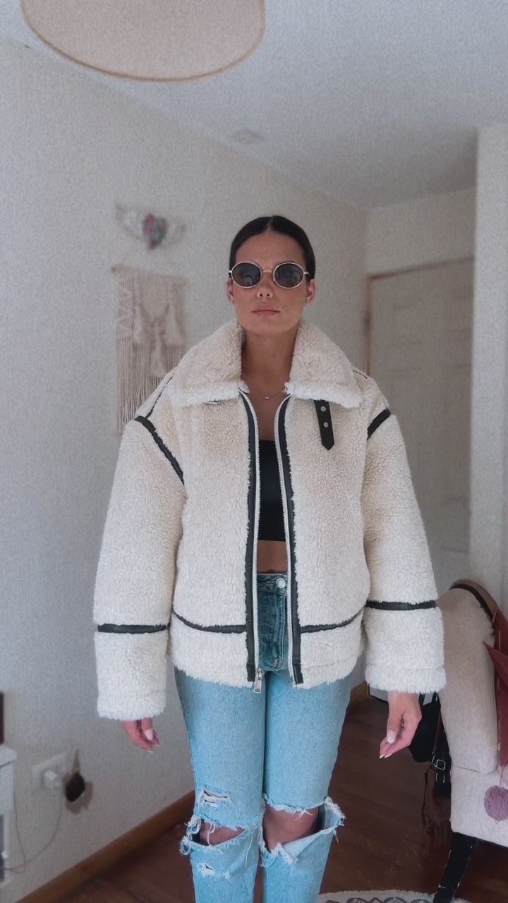 Chaqueta Teddy Aviadora 🤍